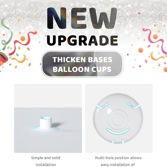 Durable Metal Balloon Column Stand Set - 7 Feet Height for Weddings & Birthdays - Picture 5 of 7